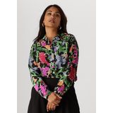 Fabienne Chapot - Blouse - Groen - Viscose - Lange Mouwen - Bloemenprint