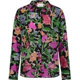 Fabienne Chapot - Blouse - Groen - Viscose - Lange Mouwen - Bloemenprint