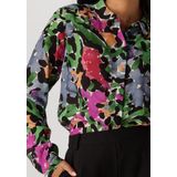 Fabienne Chapot - Blouse - Groen - Viscose - Lange Mouwen - Bloemenprint