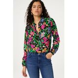 Fabienne Chapot - Blouse - Groen - Viscose - Lange Mouwen - Bloemenprint