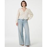 Fabienne Chapot Blouse Rani - Wit Dames Blouse met Knoopsluiting en Bloemmotief