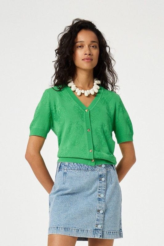 Fabienne Chapot - Vest - Groen - Hoogwaardige Materialen