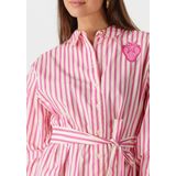 Blousejurk - Roze Gestreept - 100% Katoen - Aardbei-Patch