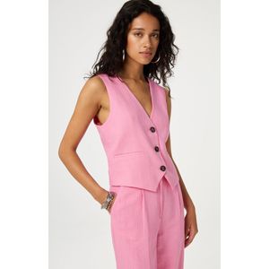 Fabienne Chapot - Gigi Gilet - Groen - 55% Linnen 45% Viscose