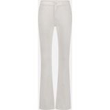 Jeans - Wit - Katoen - Uitlopende Pijpen - Mid-Rise Cut
