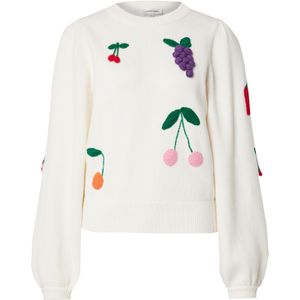 Fabienne Chapot - Fruity Pullover - Cream White - Mixmateriaal - Regular Fit