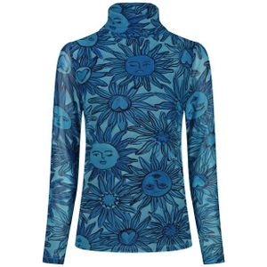 Fabienne Chapot - Jane Top - Blauw - Dames - Turtleneck - Lange Mouwen
