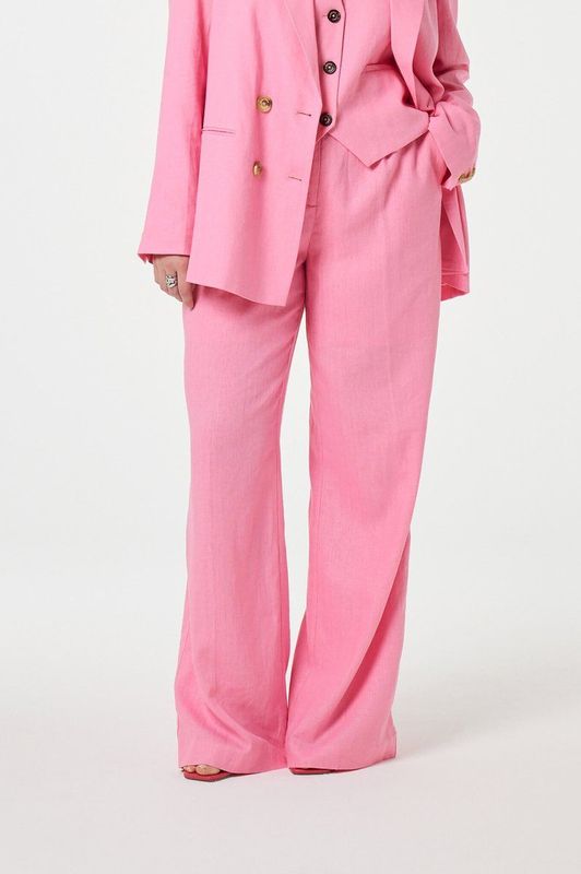 Fabienne Chapot - Roze Linnen Nura Pleated Broeken voor Dames