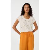 CLTTSH22SS250175 - T-shirt - Cosy White/Oranje - 100% Biologisch Katoen