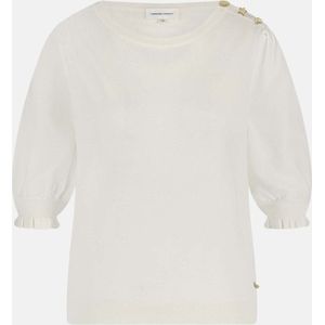 Fabienne Chapot Molly Short Sleeve Pullover Truien & vesten Dames - Sweater - Hoodie - Vest- Wit - Maat XS