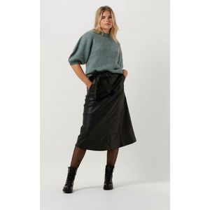 Jansen Amsterdam - Vivian Midi Rok - Zwart - Polyester