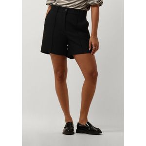 JANSEN AMSTERDAM - WQ441 - Korte Broeken - Zwart - Hoog Taille - Woven