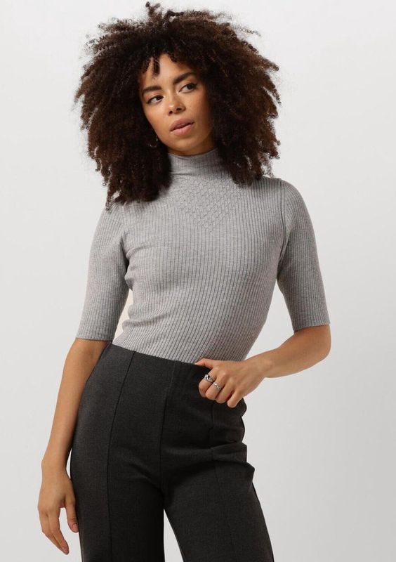 Jansen Amsterdam Fn154top bodil w24 000460 grey melange