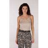 JANSEN AMSTERDAM - TC 103 - Hemdje - Beige - Katoen - Spaghetti Bandjes