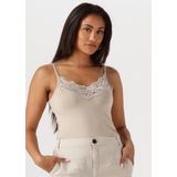 JANSEN AMSTERDAM - TC 103 - Hemdje - Beige - Katoen - Spaghetti Bandjes