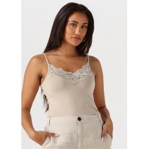 Jansen Amsterdam - Alora Hemdje - Spaghetti - Beige - Katoen