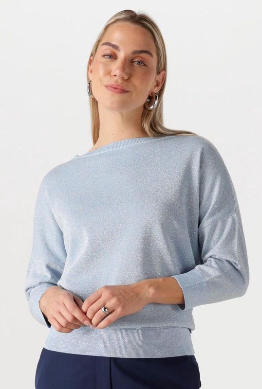 Jansen Amsterdam - Ilona Trui LK 194 - Dames - Blauw - Lange Mouw