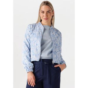 Jansen Amsterdam Josien Jasje J 275 Jacquard Bomber Long Sleeve Blazers Dames Lichtblauw