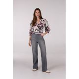 Jansen Amsterdam Manon Blouse Wam 199 3/4 Puffed Sleeve Dames - Jurken - Multi - Maat 34