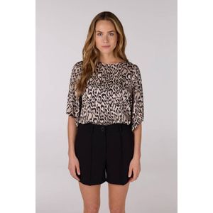 Jansen Amsterdam - Rixt - Blouse - Zandkleurig - Draagcomfort