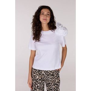 JANSEN Amsterdam - Roxy - Top - Wit - Katoen - Korte Mouwen