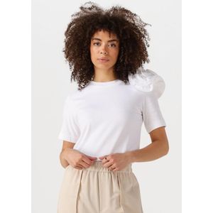 JANSEN Amsterdam - Roxy - Top - Wit - Katoen - Korte Mouwen
