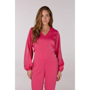 Jansen Amsterdam - Sam Blouse SQ 168 - Blouse - Roze - Leer