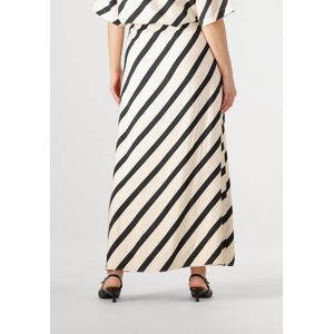 JANSEN AMSTERDAM - THIRZA ROK - Strokenrok - Beige - Vloeiende Stof