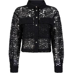 Jansen Amsterdam - Blouse - Zwart - Lange Mouw