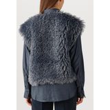 Jansen Amsterdam - Dali Gilet FF 276 Fake Fur - Donkergrijs - Dames