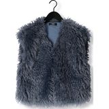 Jansen Amsterdam - Dali Gilet FF 276 Fake Fur - Donkergrijs - Dames