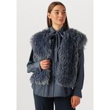 Jansen Amsterdam - Dali Gilet FF 276 Fake Fur - Donkergrijs - Dames