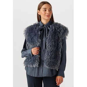 Jansen Amsterdam - Dali Gilet FF 276 Fake Fur - Donkergrijs - Dames