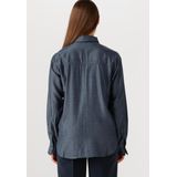 Jansen Amsterdam - Ess Blouse SR 737 Necktie - Donkerblauw - Dames