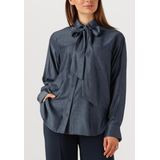 Jansen Amsterdam - Ess Blouse SR 737 Necktie - Donkerblauw - Dames