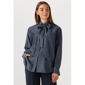 Jansen Amsterdam - Ess Blouse Sr 737 Necktie - Donkerblauw - Dames