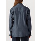 Jansen Amsterdam - Ess Blouse SR 737 Necktie - Donkerblauw - Dames