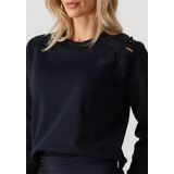 Jansen Amsterdam - Gaby Trui SW 156 Long Sleeve - Donkerblauw - Truien & Vesten Dames