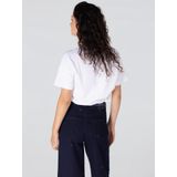 Jansen - Isabeau - Jeans - Donkerblauw - Wide Leg met Borduurprint