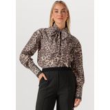 Jansen Amsterdam - Kessa Blouse WA 738 Necktie - Bruin - Dames