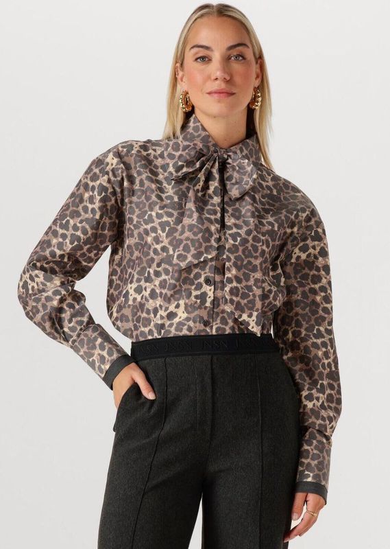 Jansen Amsterdam - Kessa Blouse WA 738 Necktie - Bruin - Dames