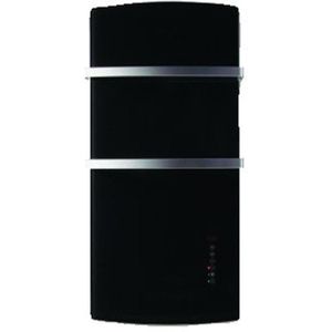 DEVA Glazen radiator met Fan Heater 1500 Watt | Zwart glas