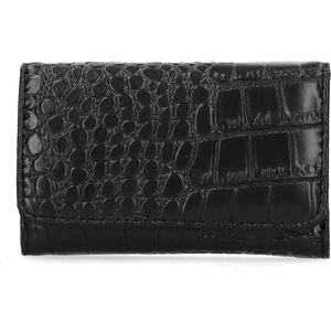 Sacha - Dames - Zwarte portemonnee met crocoprint - Maat Onesize