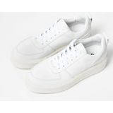 Sacha leren plateau sneakers wit