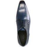 Black Label - Veterschoenen - Donkerblauw - Leer - Crocoprint