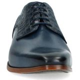 Black Label - Veterschoenen - Donkerblauw - Leer - Crocoprint