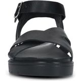 Manfield Leren Dames Sandalen - Zwart