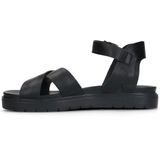 Manfield Leren Dames Sandalen - Zwart