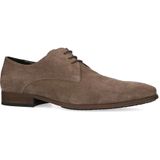 Manfield - Heren - Taupe Veterschoenen - Suède - Leer