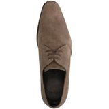 Manfield - Heren - Taupe Veterschoenen - Suède - Leer